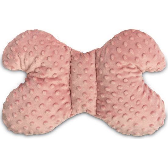 Dětský polštářek motýlek - růžovo/šedí ptáčci