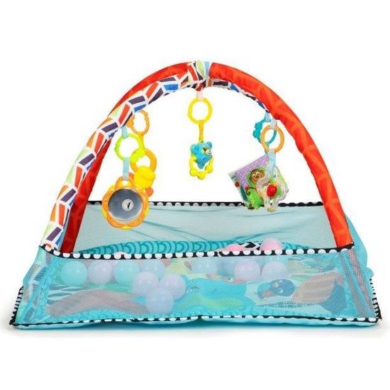 Ecotoys hrací deka 2v1 s 18 míčky Play Ball modrá