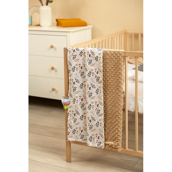 Lehká deka minky cappuccino Větvičky