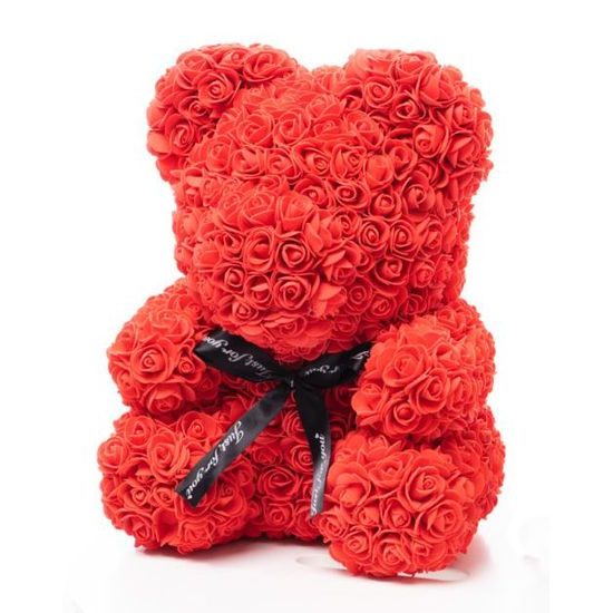 Medvídek z růží červený Rose Bear 40 cm