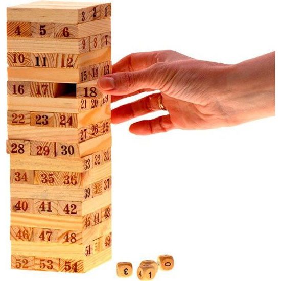Dřevěné kostky JENGA věžová hra