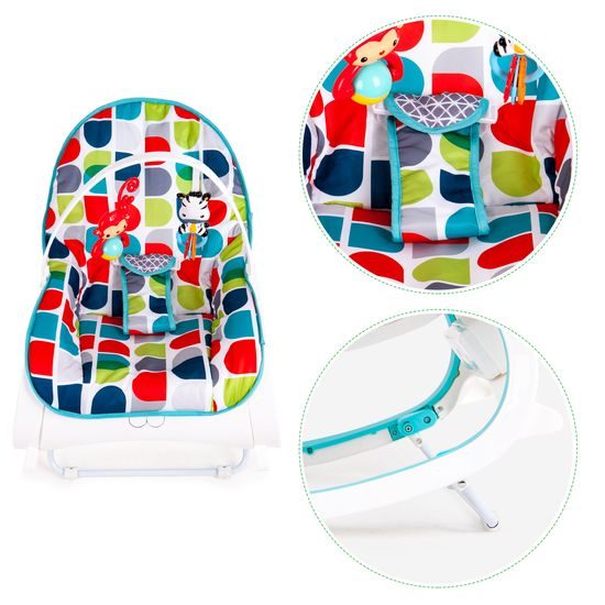 Ecotoys kojenecké lehátko 3v1 s vibracemi a hudbou Animal 10