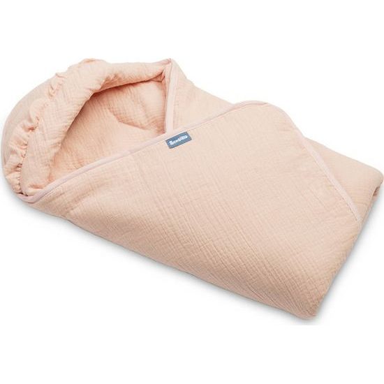 Mušelínová zavinovačka do autosedačky - růžová