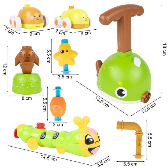 Odpalovač autíček s nafukovacími balónky Rybičky