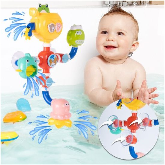 Haunger hračka do vany se zvířátky a kolovrátkem pro děti Water Tubs
