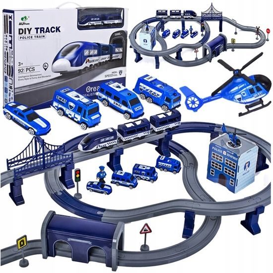 Doris policejní vláčkodráha na baterie 92 dílků Police Train