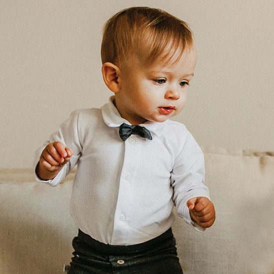 EEVI Kojenecké body s dlouhým rukávem Ceremony bílá 56 (0-3m)