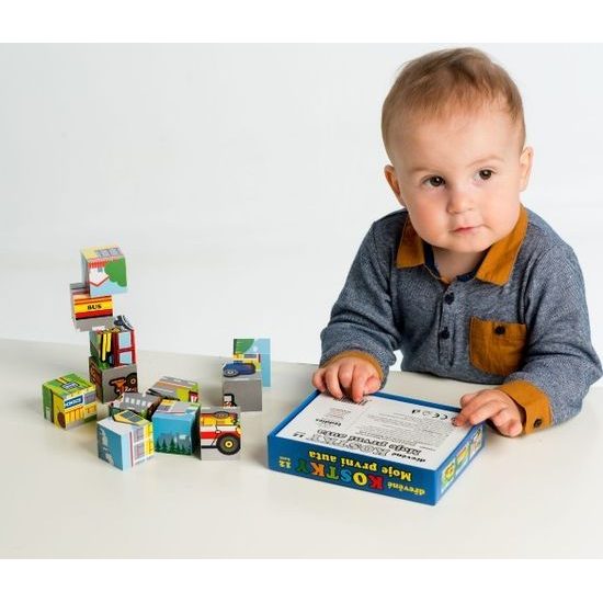 Kostky Moje první auta 12ks