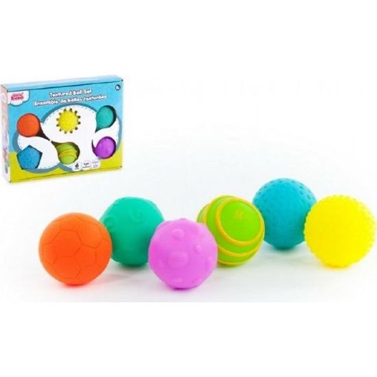 Gumová sada míčků s texturou 6ks