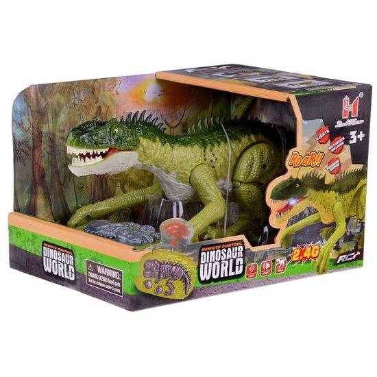Interaktivní chodící Dinosaurus na dálkové ovládání - zelený