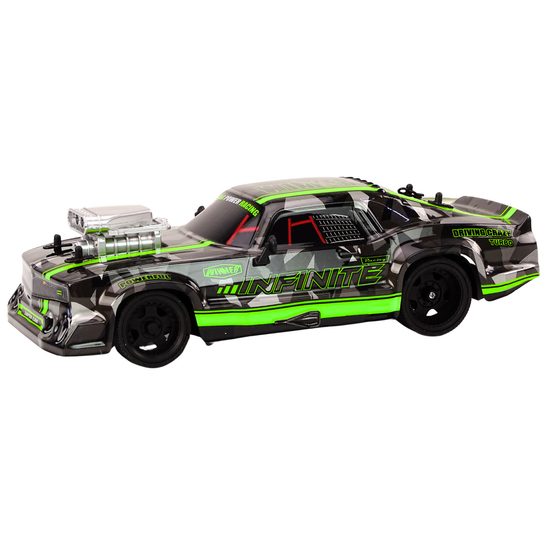 Driftovací auto na dálkové ovládání Infinity Car 1:16 - černo/zelené