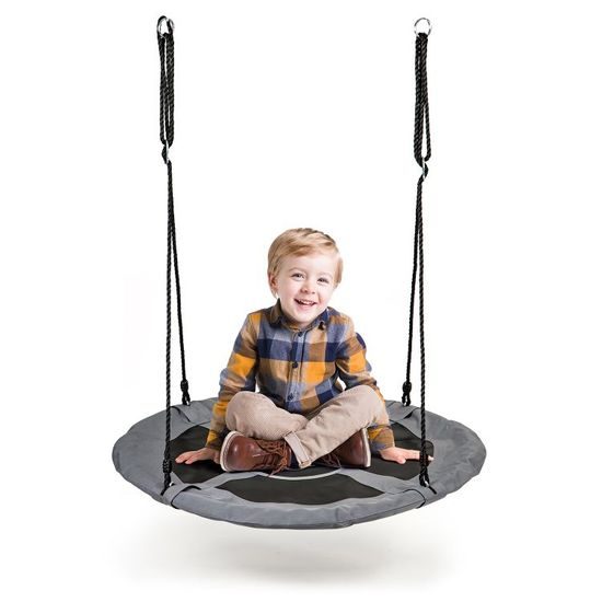 Ecotoys dětská houpačka Čapí hnízdo šedá