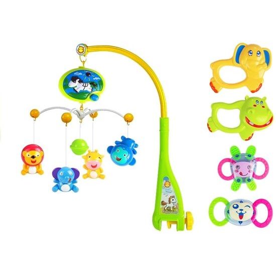 Haunger kolotoč nad postýlku s melodiemi 2v1 Rattle Toys