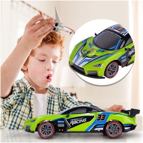 Autíčko na dálkové ovládání s LED podsvícením Speed Racing 1:12 - zelené