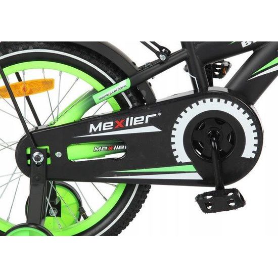 Mexller dětské kolo BMX 16" s vodící tyčí černozelené