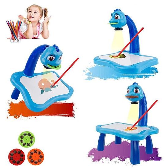 Projektor s kreslící tabulkou a 24 šablonami Dráček