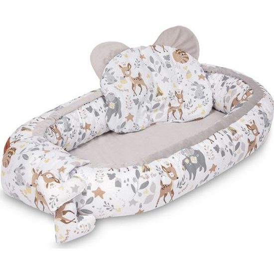 Sensillo Dětské hnízdečko Velvet bílé lesní příhoda