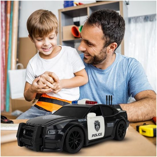 Policejní auto na setrvačník se světly a zvuky City Hero 1:20