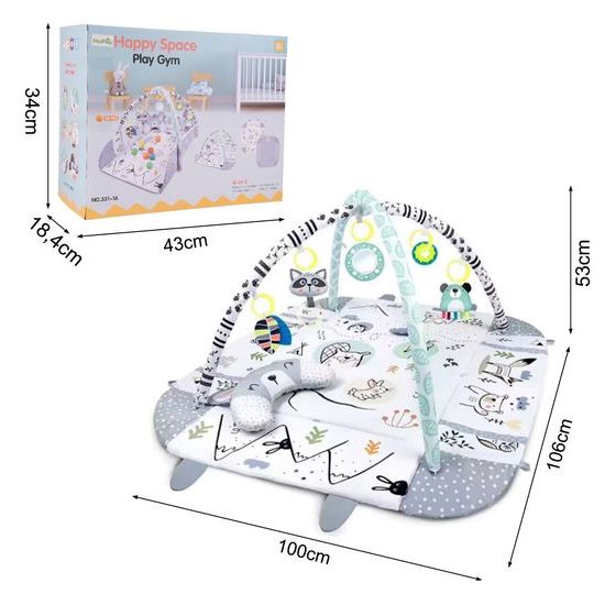 Hrací deka 3v1 se 20 míčky Zajíček