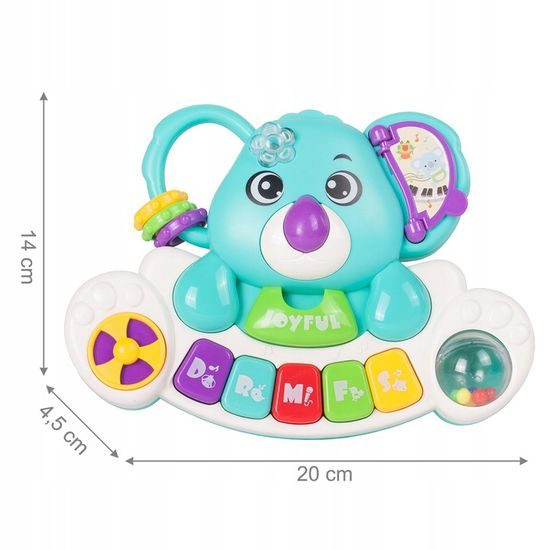 Interaktivní pianko pro nejmenší se světlem a zvukem Koala modrá