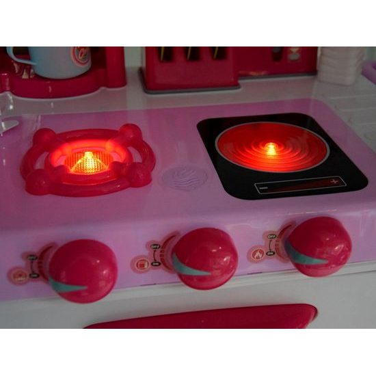 Majlo Toys dětská kuchyňka se světlem a zvuky Kids Chef růžová