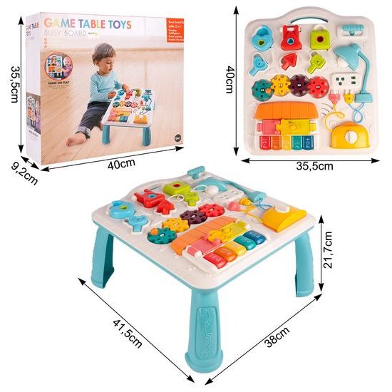 Edukační stoleček s piankem a zvuky 2v1 Game Table