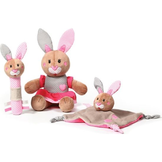 BabyOno Pískací plyšová hračka zvířátko Zajíček Julia