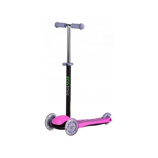 ECOTOYS balanční koloběžka růžová se svítícími koly