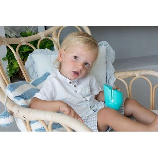 Dětský anatomický hrníček Doidy cup azurová