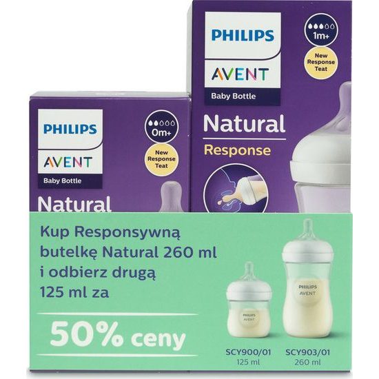 Sada kojeneckých lahví Phillips Avent natural response 2ks