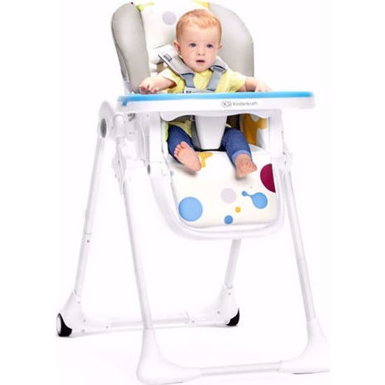 Jídelní židlička Kinderkraft Yummy šedá