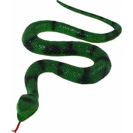 Umělý gumový had s černými vzory