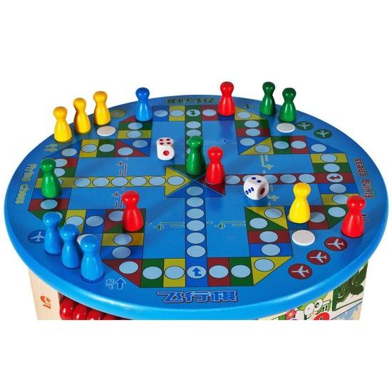 Dřevěná edukační kostka s labyrintem Activity Cube 8v1