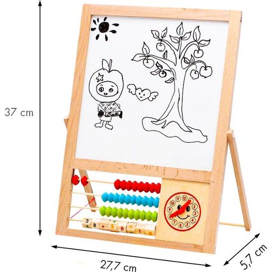 Ecotoys oboustranná kreslící tabule s počítadlem Abacus Board