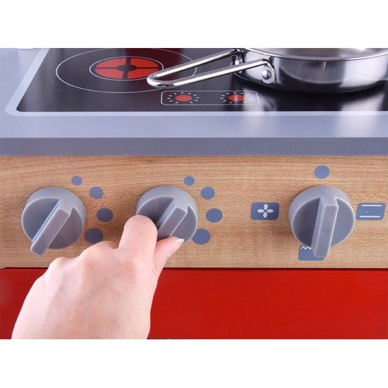 Dětská dřevěná kuchyňka s příslušenstvím Red Kitchen