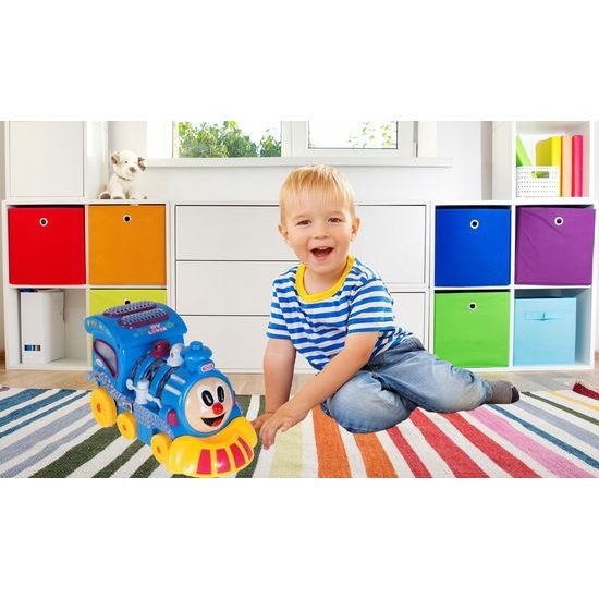 Multifunkční lokomotiva se světlem a zvukem ChoChoo Loco modrá