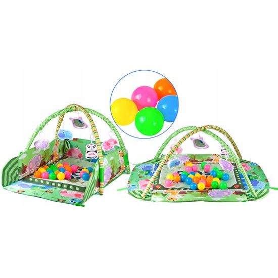 Hrací deka 3v1 se 30 míčky Game Carpet zelená