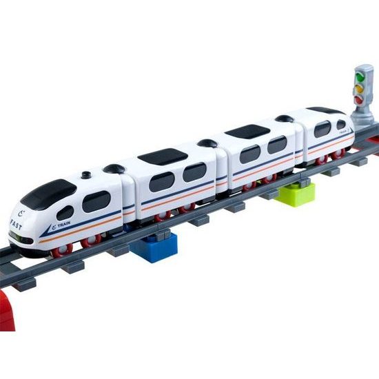 Stavebnicová vláčkodráha pro nejmenší se zvukem Iron Horse 74 součástí