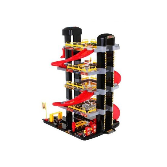 Majlo Toys parkovací XXL garáž s výtahem na baterie + 5 autíček Big Garage