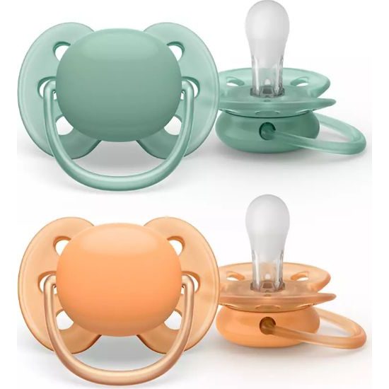 Dětský dudlík soft Philips Avent 0-6m Zelená/oranžová