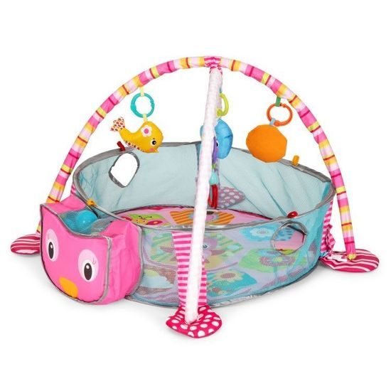 Ecotoys hrací deka s 30 míčky Želva - růžová