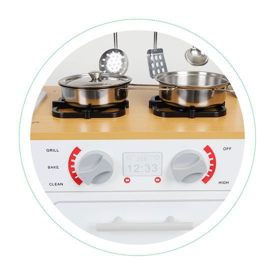 Ecotoys velká dřevěná kuchyňka Menu Kitchen