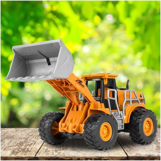 Bagr na dálkové ovládání City Engineering s pohyblivou lžící a kouřovým efektem