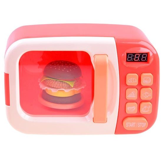 Majlo Toys dětská mikrovlnná trouba na baterie Kids Microwave růžová