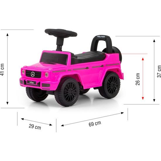 Odrážedlo MERCEDES G350d Milly Mally růžové