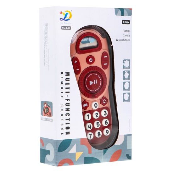 Dětský televizní ovladač Multi Controller se světly a zvuky - červený