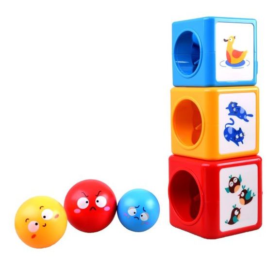 Huile Toys edukační pyramida s otvory Stack Tower