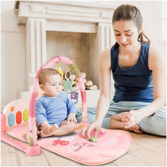 Dětská hrací deka s piankem Ocean - modrá