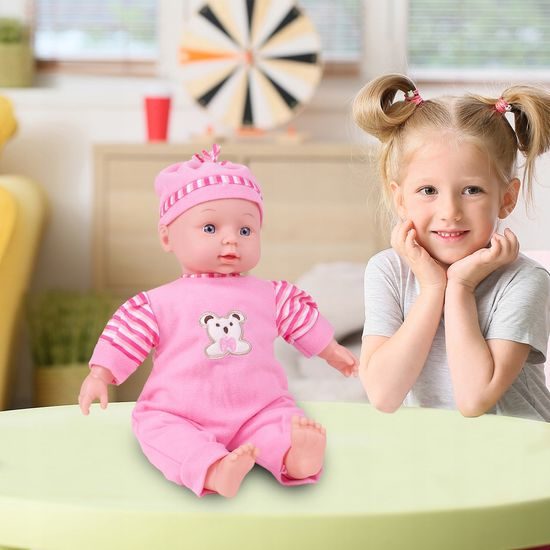 Mluvící panenka s oblečením Baby May 34 cm