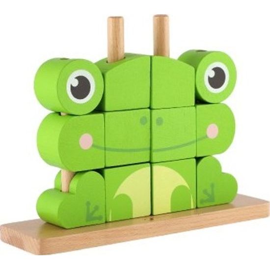 Dřevěná skládanka Žába 17ks